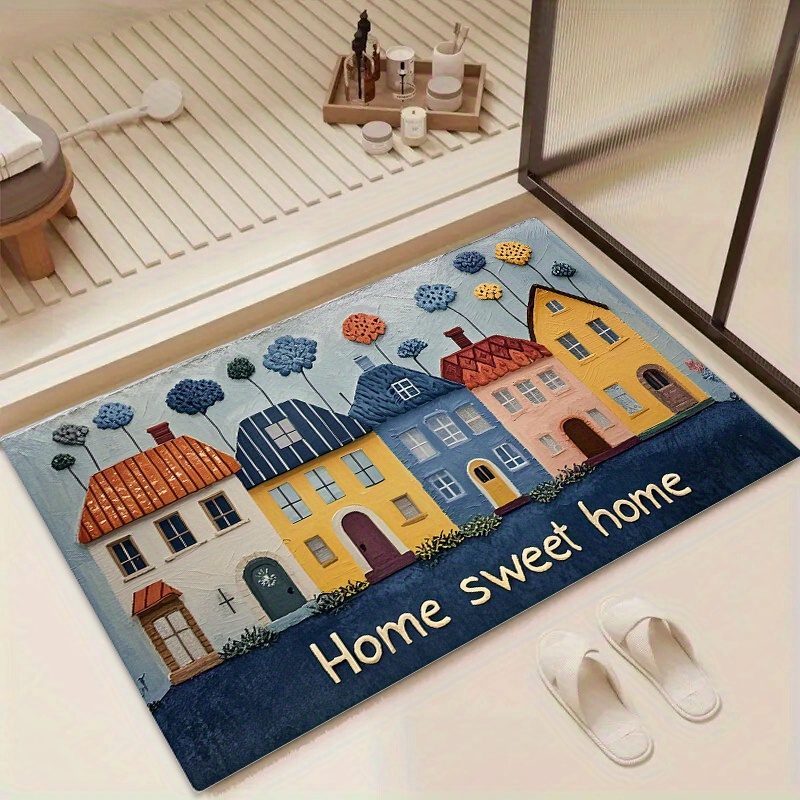Commercial Printing House - Paillasson en flanelle Home Sweet Home,