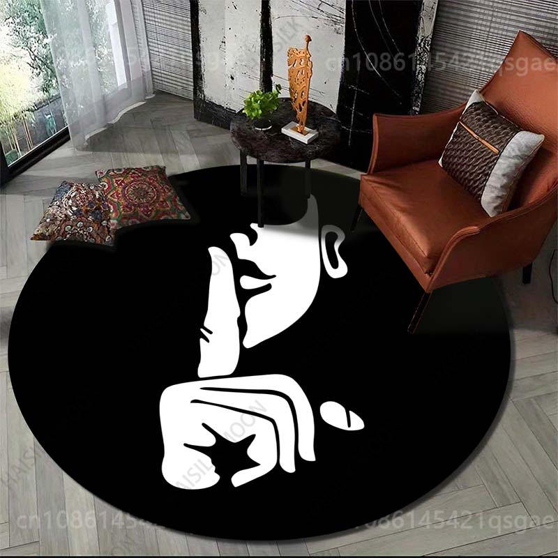 Commercial Printing Icon - Tapis rond imprimé avec icônes gestuelles