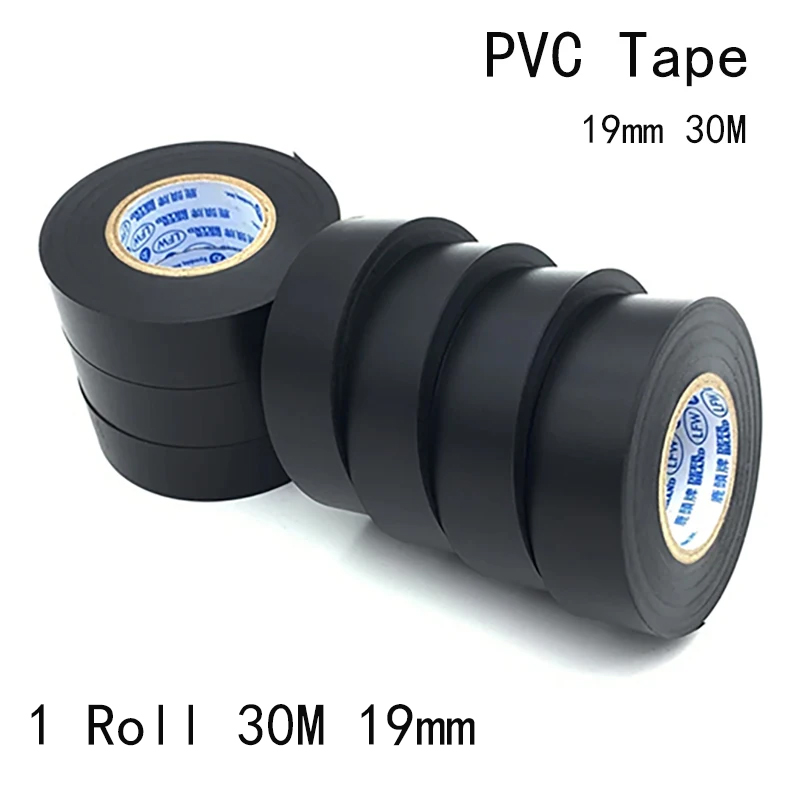 Heat Transfer Vinyl Roll - Ruban adhésif électrique noir 19MMX30M, étanche,