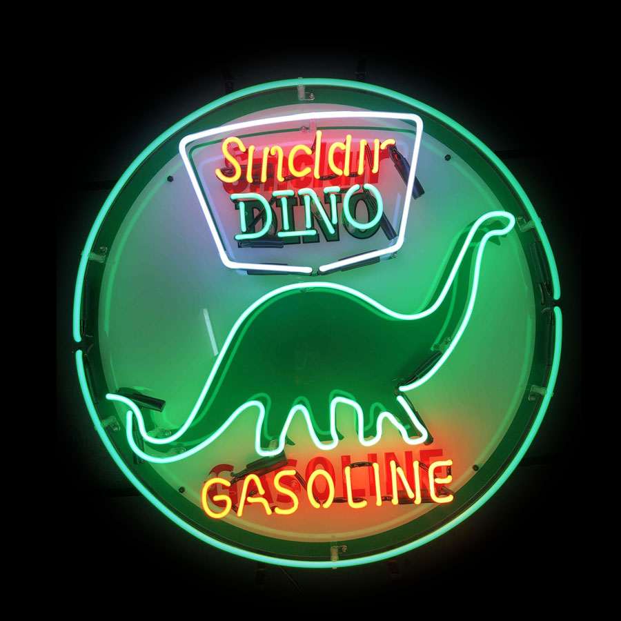 Commercial Printing Icon - Enseigne néon Sinclair Dino Gasolin Gas