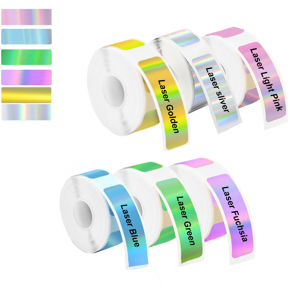 Heat Transfer Vinyl Roll - Étiquettes autocollantes holographiques 12x40mm, 2 rouleaux,