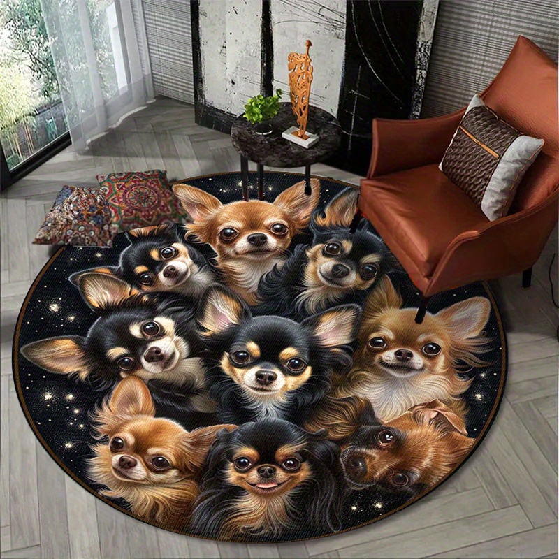 Tapis rond imprimé Chihuahua à - Commercial Printing House avis et prix