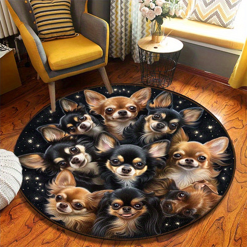 Tapis rond imprimé Chihuahua à - Commercial Printing House avis et prix