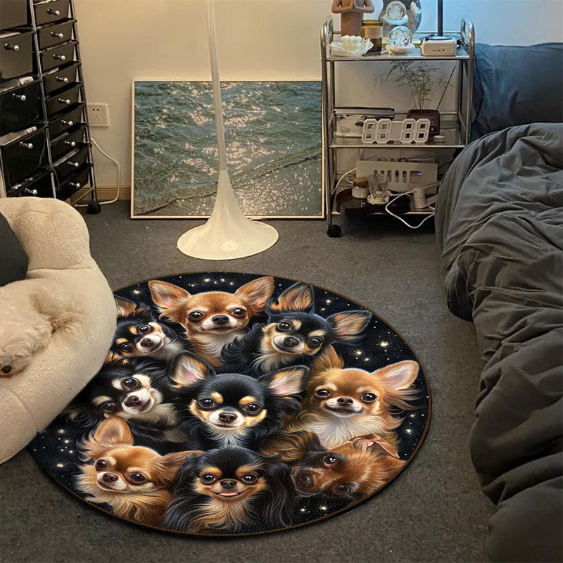 Tapis rond imprimé Chihuahua à - Commercial Printing House avis et prix